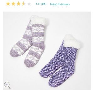 Cuddl Duds Faux Sherpa Cozy Lined Socks Set of 2